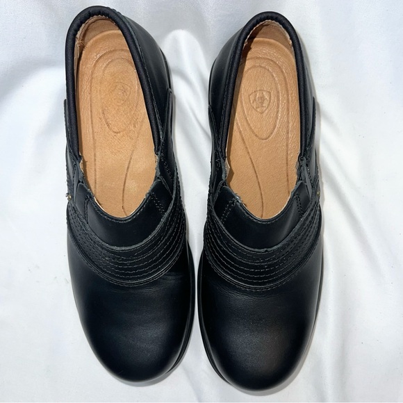 ARIAT Women's Black Leather Steel Toe Oil/Slip resist Safety Work Clogs 7 B - Picture 10 of 16
